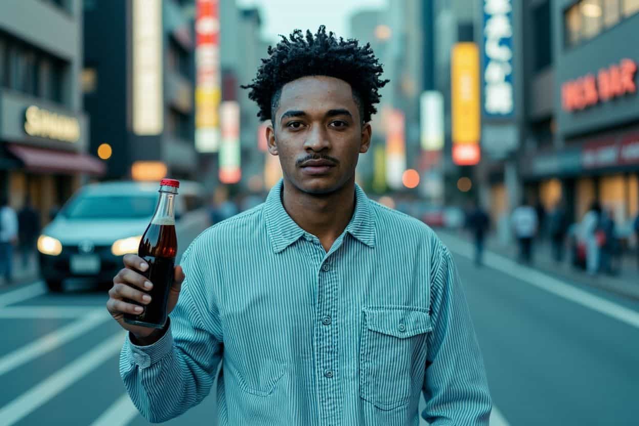 After: Person with Coke in Tokyo